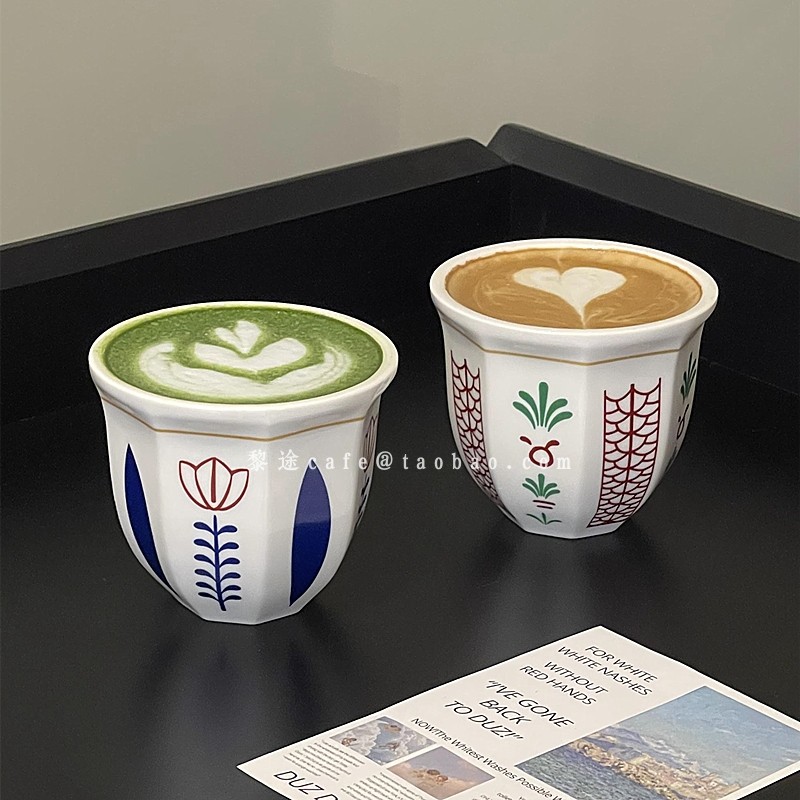 高颜值花卉陶瓷咖啡杯