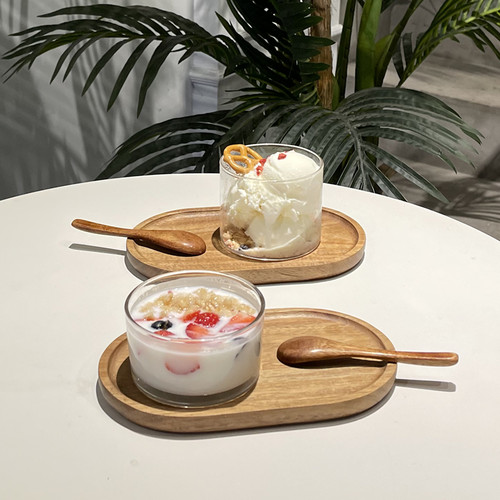 套装玻璃碗沙拉碗ins风酸奶