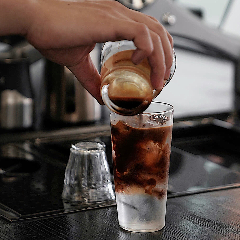 韩国ins咖啡店同款透明轻薄玻璃杯拿铁耐热咖啡杯冷饮杯简约水杯