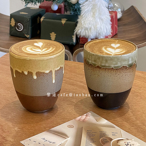 复古ins风手工陶瓷咖啡杯