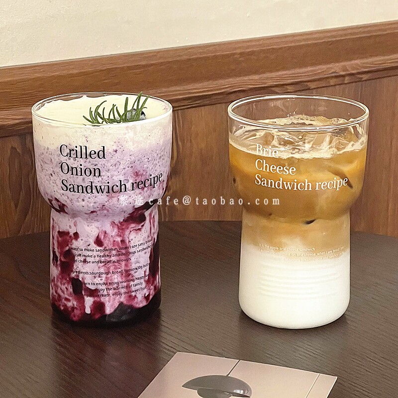 韩式ins耐高温字母果汁杯