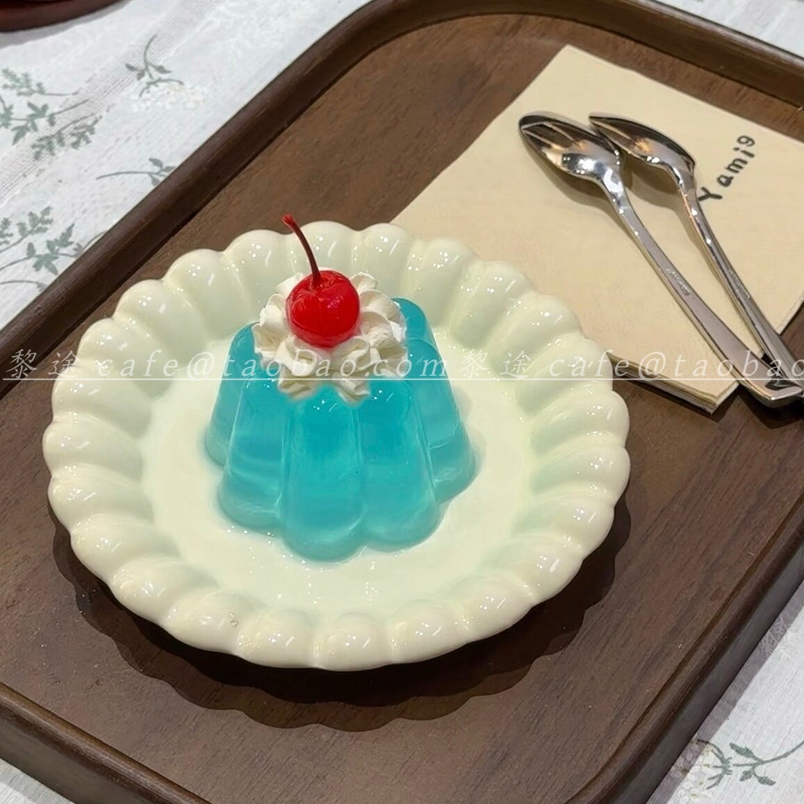法式陶瓷奶油黄色蛋糕盘