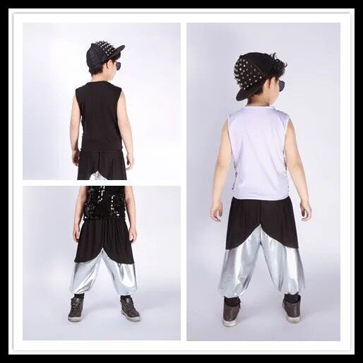 街舞少儿舞蹈嘻哈六一促销男女亮片幼儿园表演服儿童爵士舞演出服