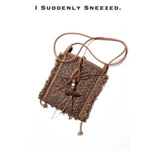 I Suddenly Sneezed 度假吧搭配挂件编织手机包 超轻便携可放护照
