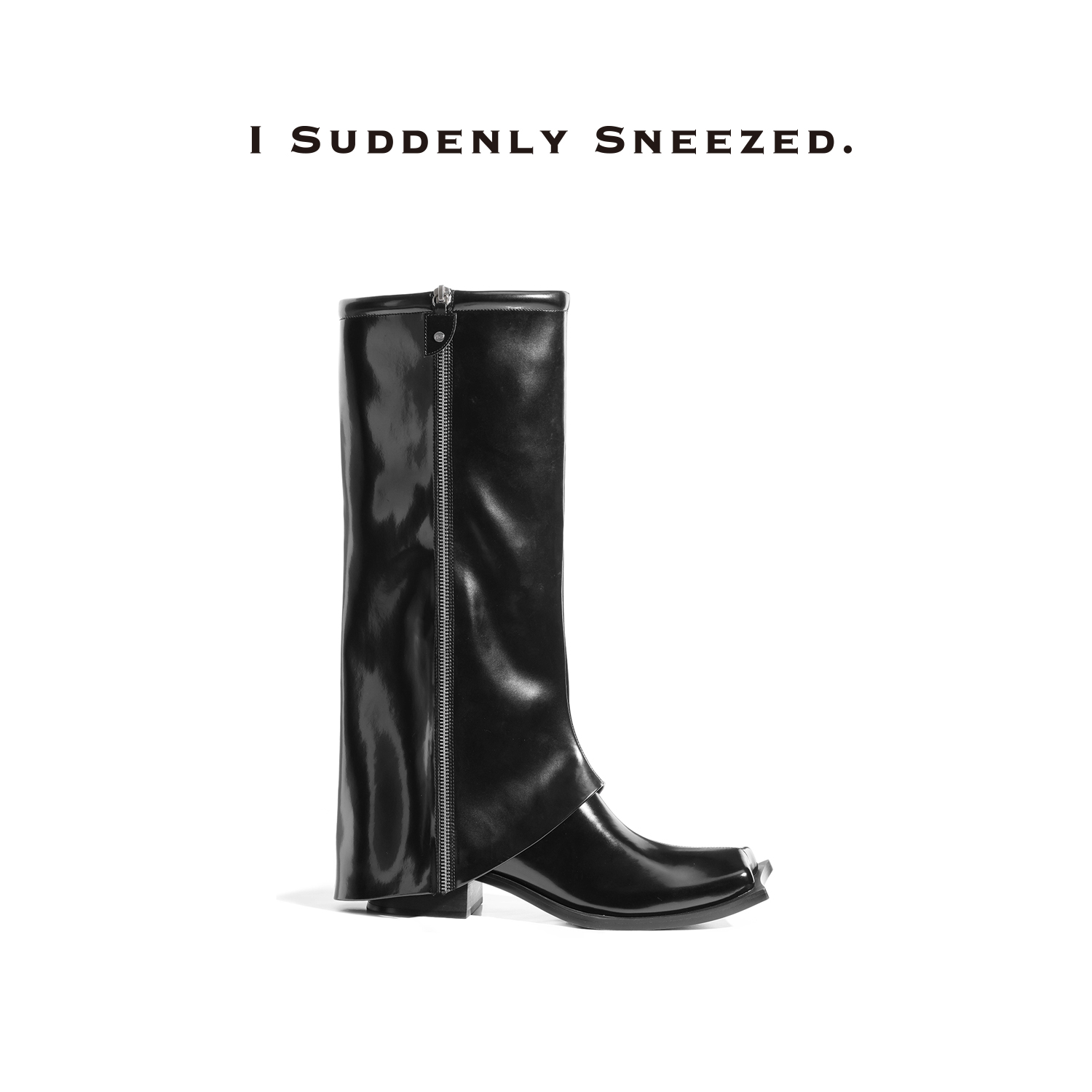 iss设计师秋冬新款粗跟裤筒长靴