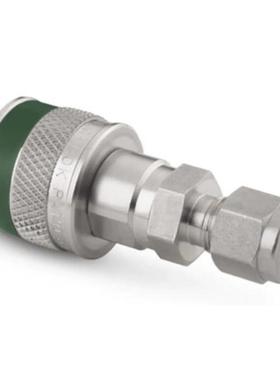 Swagelok世伟洛克(SS-QC4-B-400K3)快速接头 管体 1/4in卡套绿色