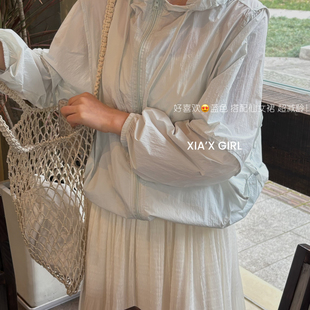 XIA夏夏-常休闲防晒衣户外轻运动透气速干冲锋衣衫女轻薄款短外套