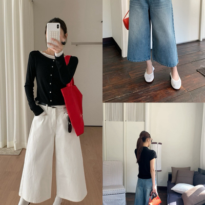 TE-26年春款26早春复古水洗做旧宽松阔腿裤牛仔裤(全员自留)