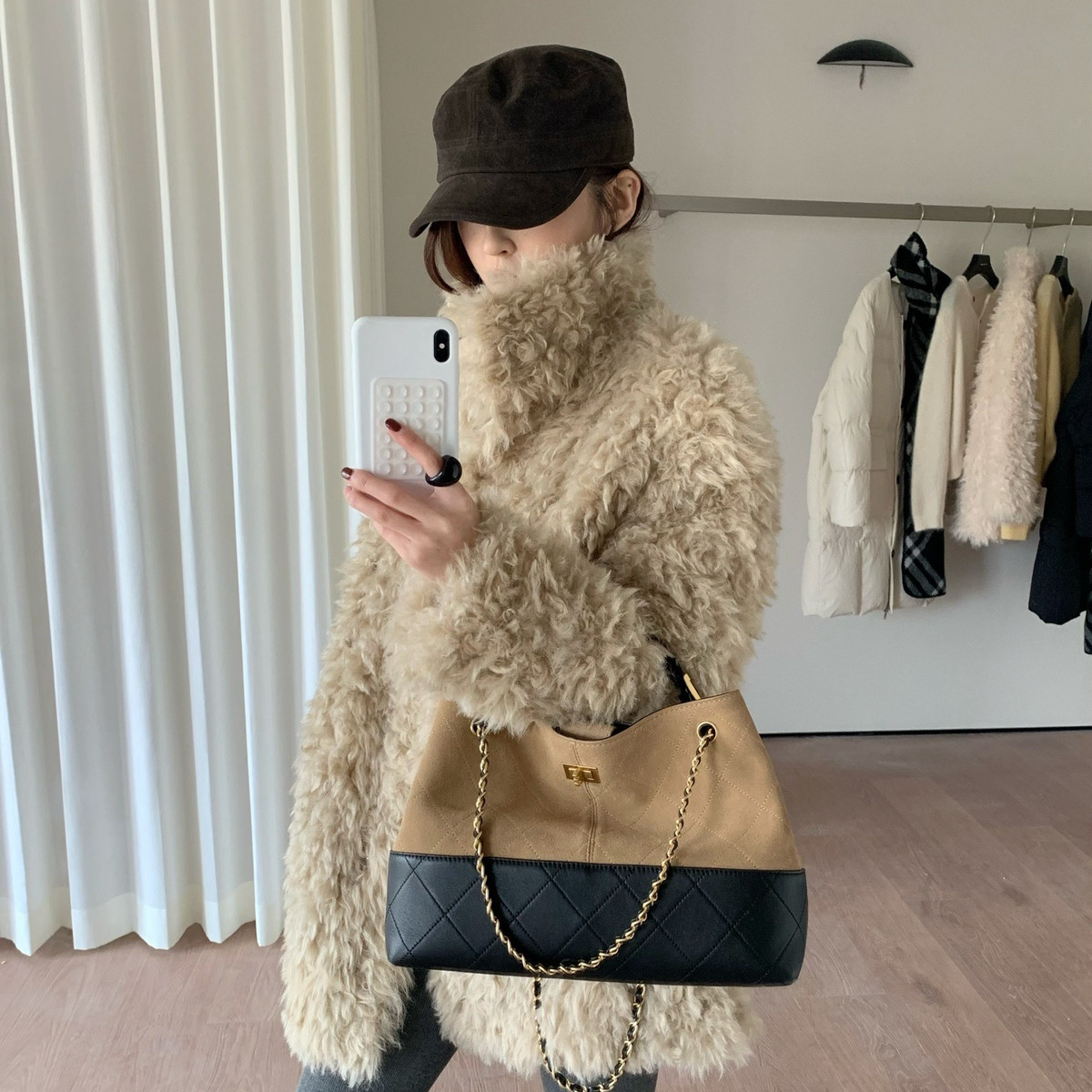 TE-绝美高质姐档口主推韩女感ins博主同款立领仿真托卡短外套