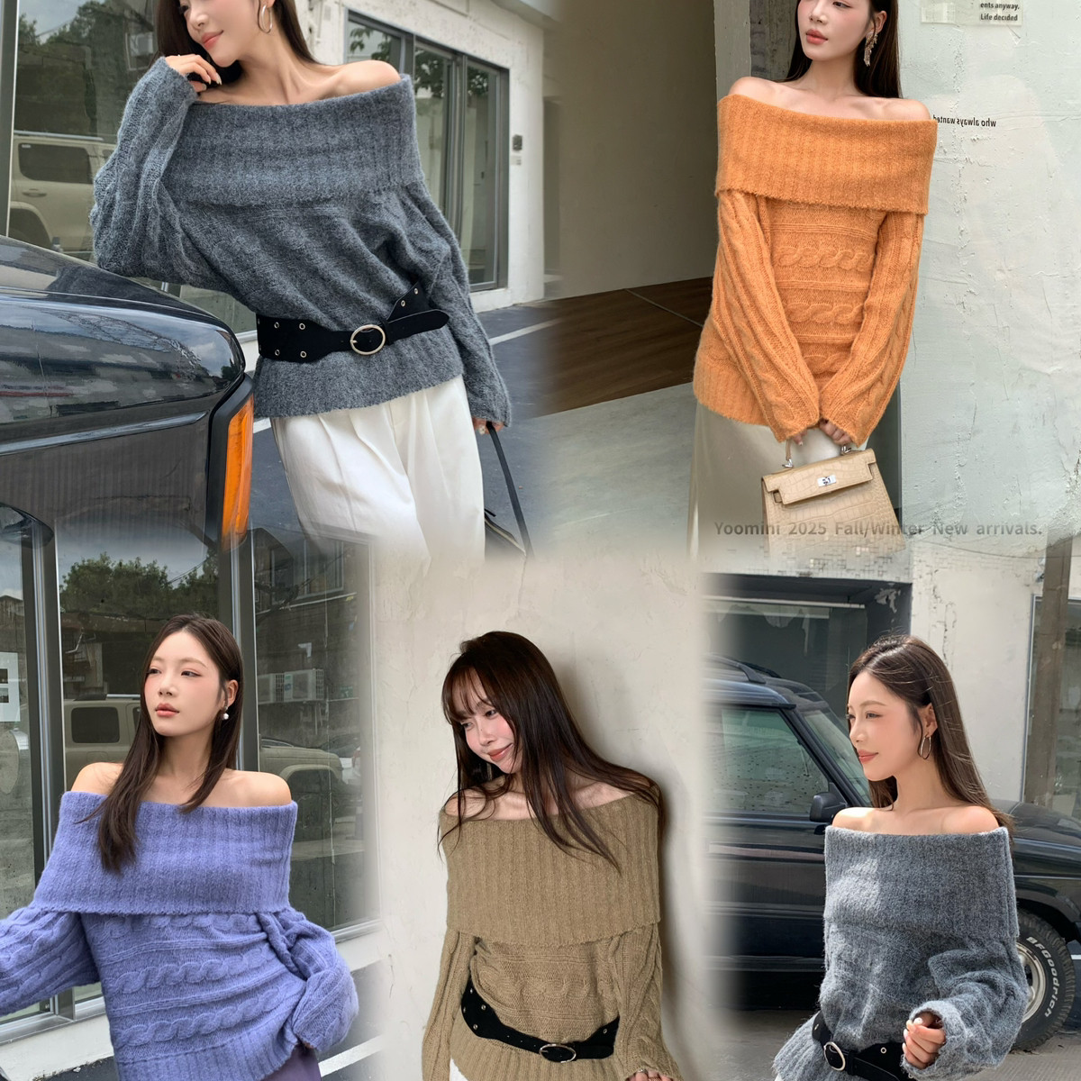 YOOMINI毛麻花纹理宽松松弛氛围感2025秋上新保暖毛衣