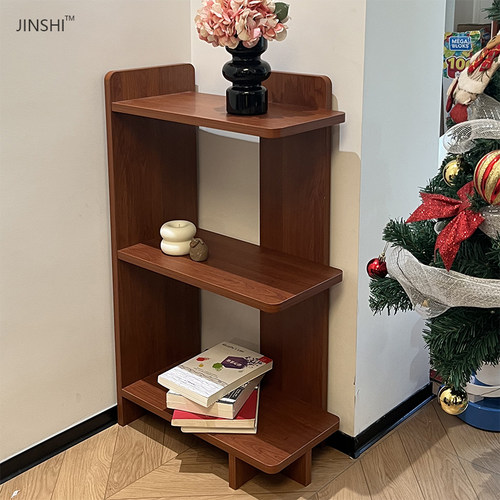 JINSHI槿饰|中古飘窗书架儿童书报架小型展示架落地储物收纳架