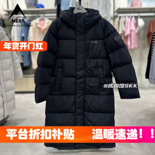 冬季户外休闲折扣NEPA耐葩男女鸭绒中长款羽绒服韩国代购保暖