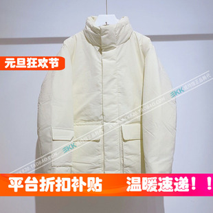 羽绒服男女羊羔绒领可拆帽外套大码 韩国代购 TBJ工装