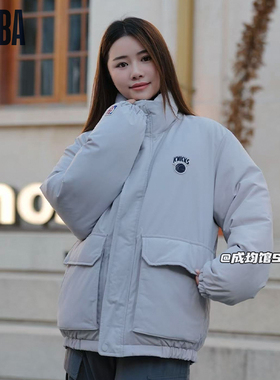 韩国代购特价NBA正反两面穿羽绒服男女防风防水短外套户外滑雪