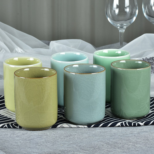 陶瓷哥窑弟窑牛奶280ml茶杯