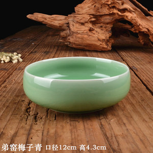 青瓷烟灰缸陶瓷厂家直销哥窑开片弟窑茶洗笔洗时尚家居烟灰缸摆件