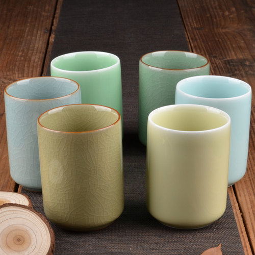 会议茶杯陶瓷青瓷厂家直销