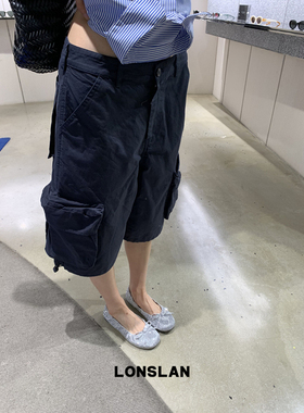 LONSLAN 25SUMMER  大口袋工装七分裤
