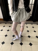 设计简约蓬蓬感高腰A字抽绳百搭工装 个性 裙 2024春夏新款 LONSLAN