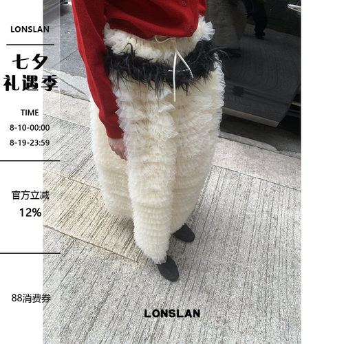 LONSLAN24WINTER 11/30 20:00NEW重工蓬蓬纱裙半裙