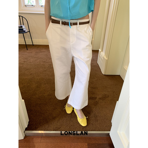 LONSLAN 26SUMMER微喇显瘦九分裤配腰带