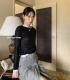 2023韩版 百搭纯色修身 显瘦打底衫 LONSLAN t恤长袖 上衣内搭外穿女