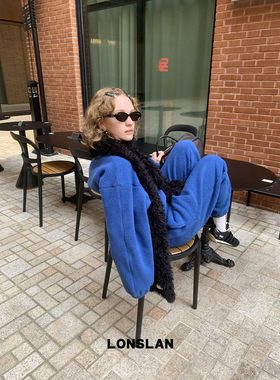 LONSLAN 24WINTER 12/9 20:00NEW摇粒绒圆领卫衣+收脚卫裤套装