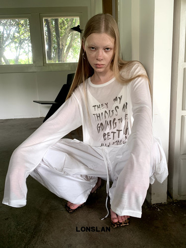 LONSLAN 2024 SUMMER 7/8 20:00NEW 微透长袖防晒字母T