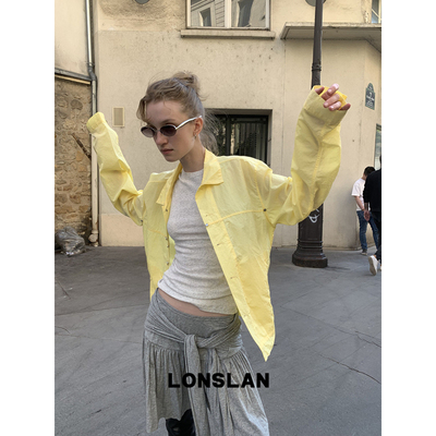 LONSLAN 2025 SUMMER 黄色户外防晒外套