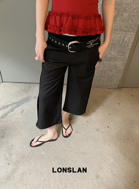 LONSLAN25SUMMER 显瘦微喇西装七分裤