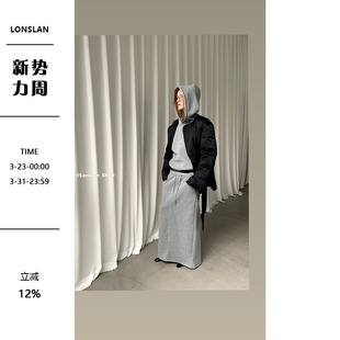 百搭连帽纯色高质感运动风卫衣＋半身裙套装 LONSLAN 2023秋冬新款