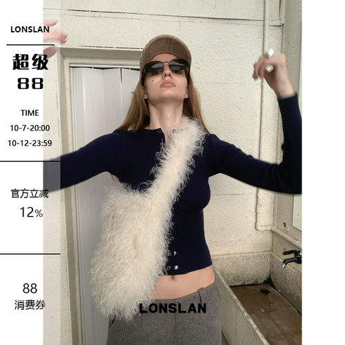 LONSLAN 24WINTER 11/10 20:00NEW 羊羔毛毛毛包包