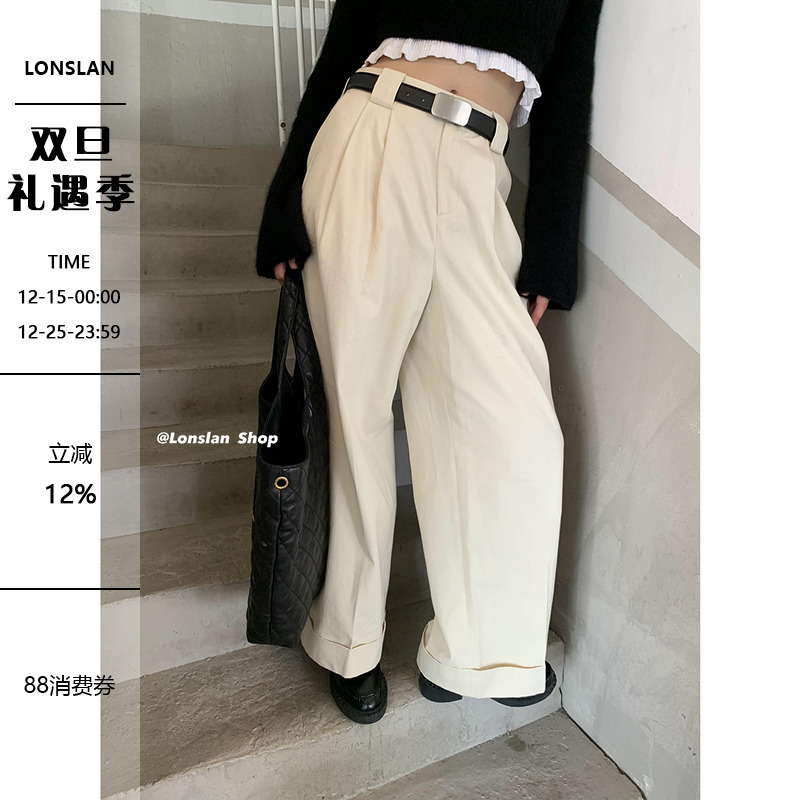 LONSLAN百搭阔腿LONSL休闲裤