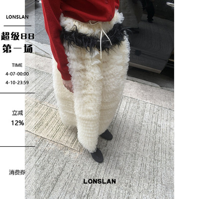 LONSLAN24WINTER 11/30 20:00NEW重工蓬蓬纱裙半裙
