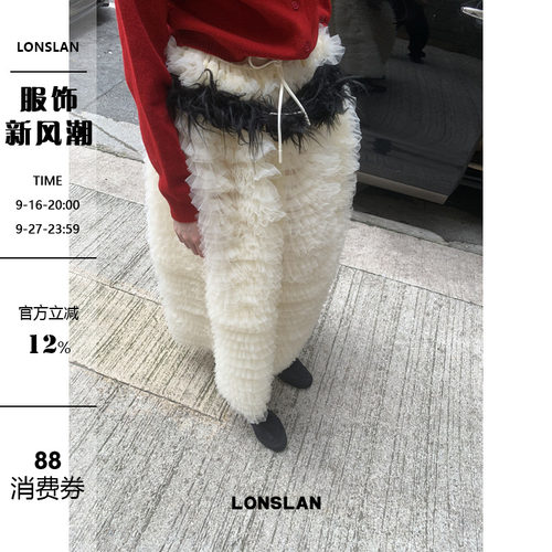 LONSLAN24WINTER 11/30 20:00NEW重工蓬蓬纱裙半裙