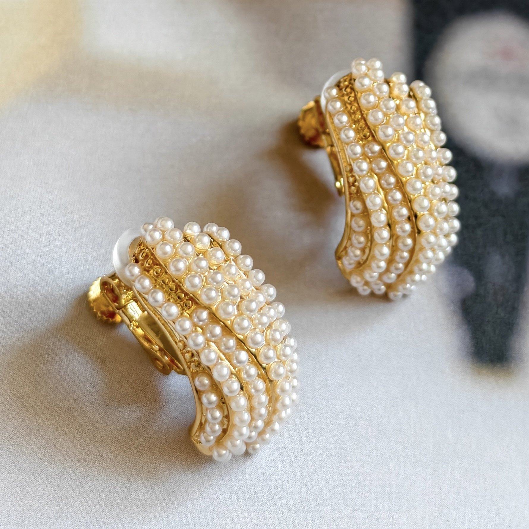 法式复古仿珍珠耳钉女小众设计感高级气质耳环2026新款耳夹无耳洞,饰品/流行首饰/时尚饰品新,耳夹,淘宝优惠券,粉丝福利购,淘宝优惠卷