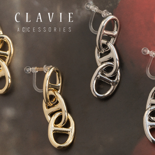 无耳洞耳夹女适合圆脸显瘦修饰脸形金属风链条拼接大牌高级感耳钉