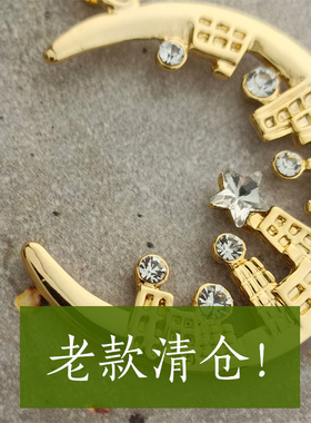 秋冬新款星星月亮金色适合毛衣链