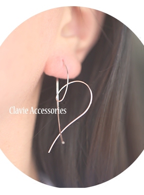 les etoiles 日系日本St** Jewelry同款爱心耳线 14K包金保色