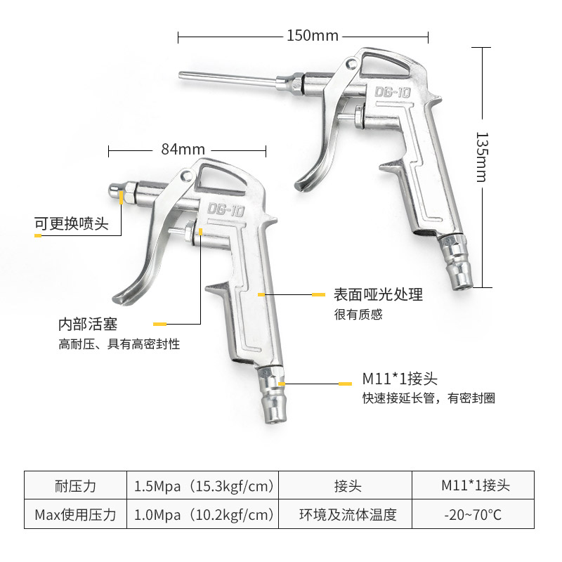 铝合金吹尘枪吹风枪吹气枪气动除尘枪空压机气压枪吹灰枪气泵喷枪 住宅家具 衣柜挂衣秆 原图主图