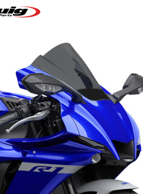 西班牙PUIG雅马哈R1/R1M改装加装竞技加高风挡加大挡风玻璃进口