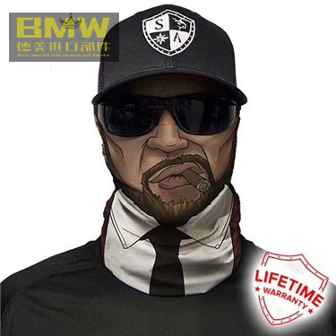 美国SA骑行面罩防晒防尘BMW摩托车机车围脖头巾户外骑行冰丝抽烟