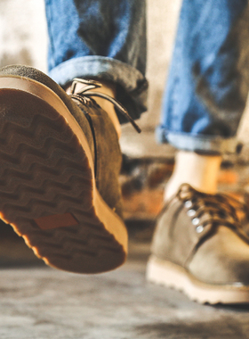 马丁靴男低帮真皮休闲鞋男潮复古皮鞋百搭大头反绒皮工装鞋男鞋子