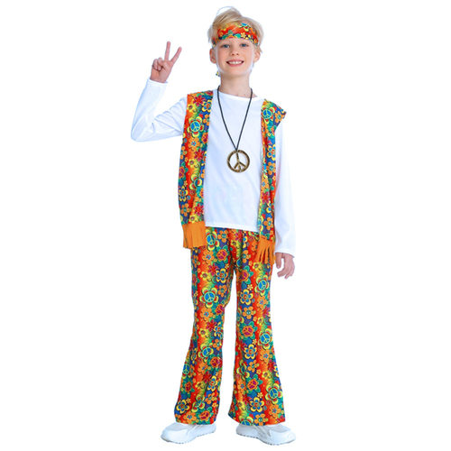 新款万圣节儿童服装嬉皮士衣服装扮欧美潮流流行男嬉皮士cos服装