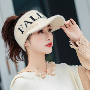 帽子女冬韩版潮毛线帽百搭时尚套头女士韩国休闲空顶帽秋天针织帽