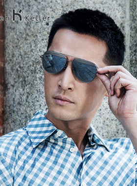 海伦凯勒墨镜飞行员男偏光太阳镜