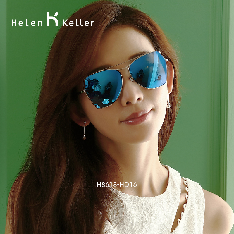 海伦凯勒适合方圆脸的墨镜女款开车驾驶专用的太阳镜偏光近视可配