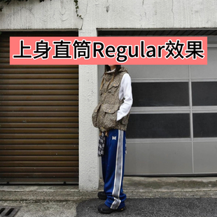 pants NEEDLES Valy现货 track 运动裤 折扣 条纹蝴蝶刺绣直筒窄版