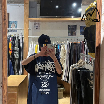 valy现货 Stussy 斯图西 世界巡游 城市字母印花 短袖T恤男女同款