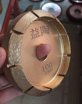 手推机金刚磨边轮45度倒角磨轮磨边机圆弧拋光机修边专用树脂磨边